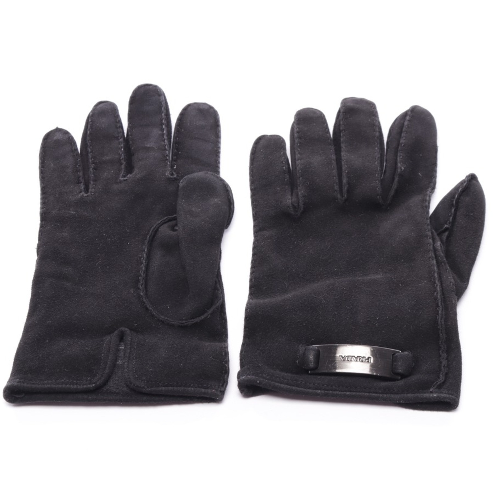 PRADA Women's Handschuhe aus Leder in Schwarz | Second Hand