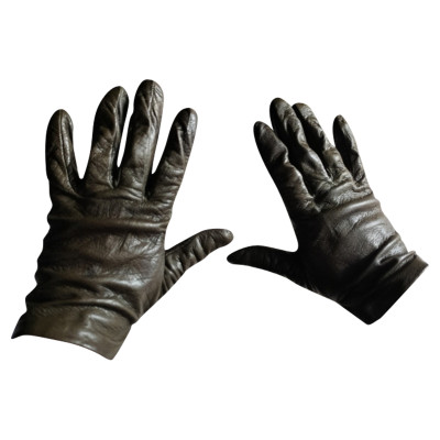 Yves Saint Laurent Gloves Leather in Olive