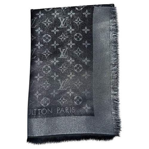 LOUIS VUITTON Dames Monogram Tuch aus Seide in Schwarz