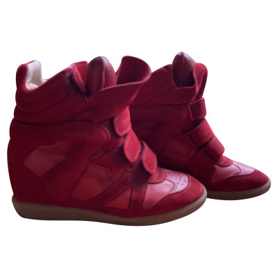 Isabel Marant Wedges Suede in Red