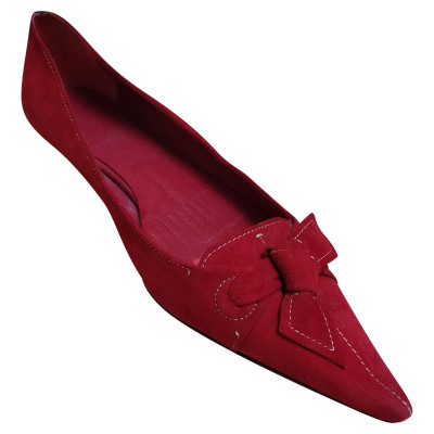 Bally Pumps/Peeptoes Suede in Red