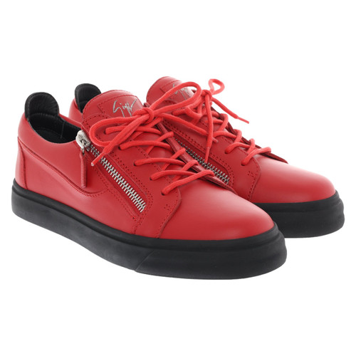 GIUSEPPE ZANOTTI Women's Lace-up shoes Leather in Red