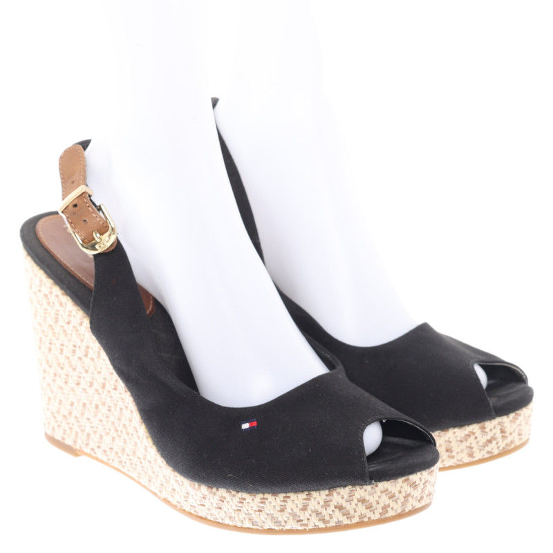 black tommy hilfiger wedges