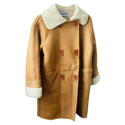 LOEWE Women's Jacke/Mantel aus Pelz in Braun Size: L