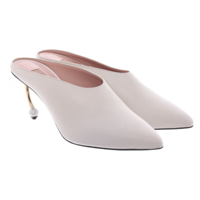 Coliac Pumps/Peeptoes Leather in Cream