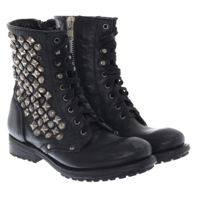 Ash Boots Leather in Black