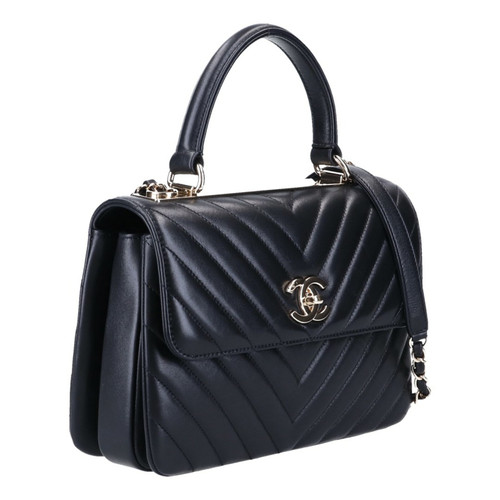 CHANEL Lambskin Quilted Trendy CC Bowling Bag Black 170387