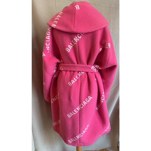 BALENCIAGA Damen Jacke/Mantel aus Wolle in Rosa / Pink