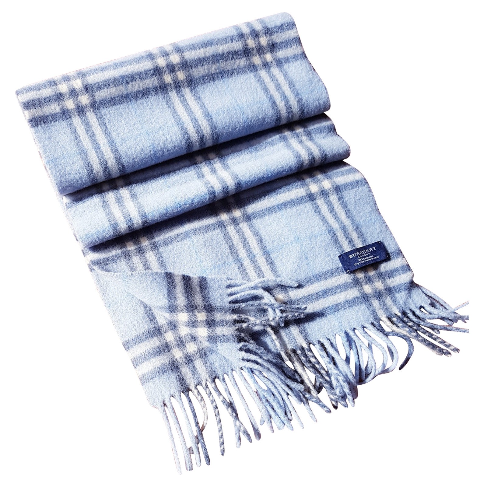 BURBERRY Women's Schal/Tuch aus Wolle in Blau | Second Hand