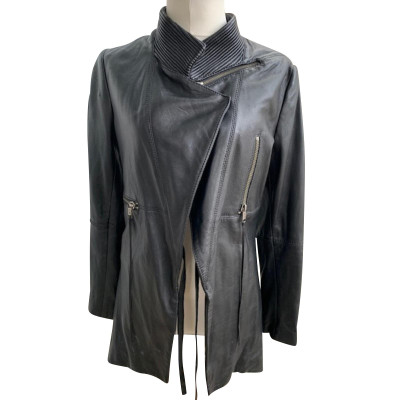 Diesel Jacket/Coat Leather in Black