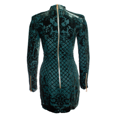 BALMAIN X H&M Women's Kleid aus Viskose in Grün Size: DE 38