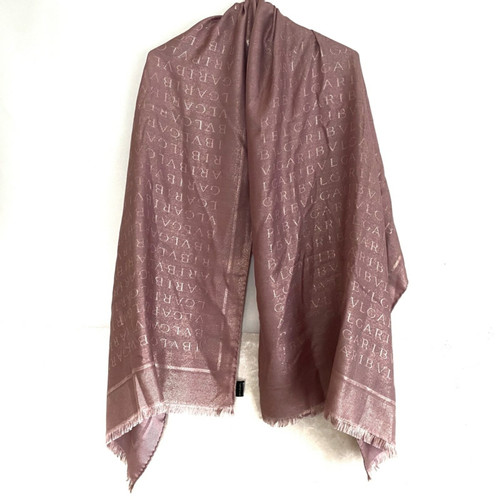 BULGARI Damen Schal/Tuch aus Seide in Rosa / Pink