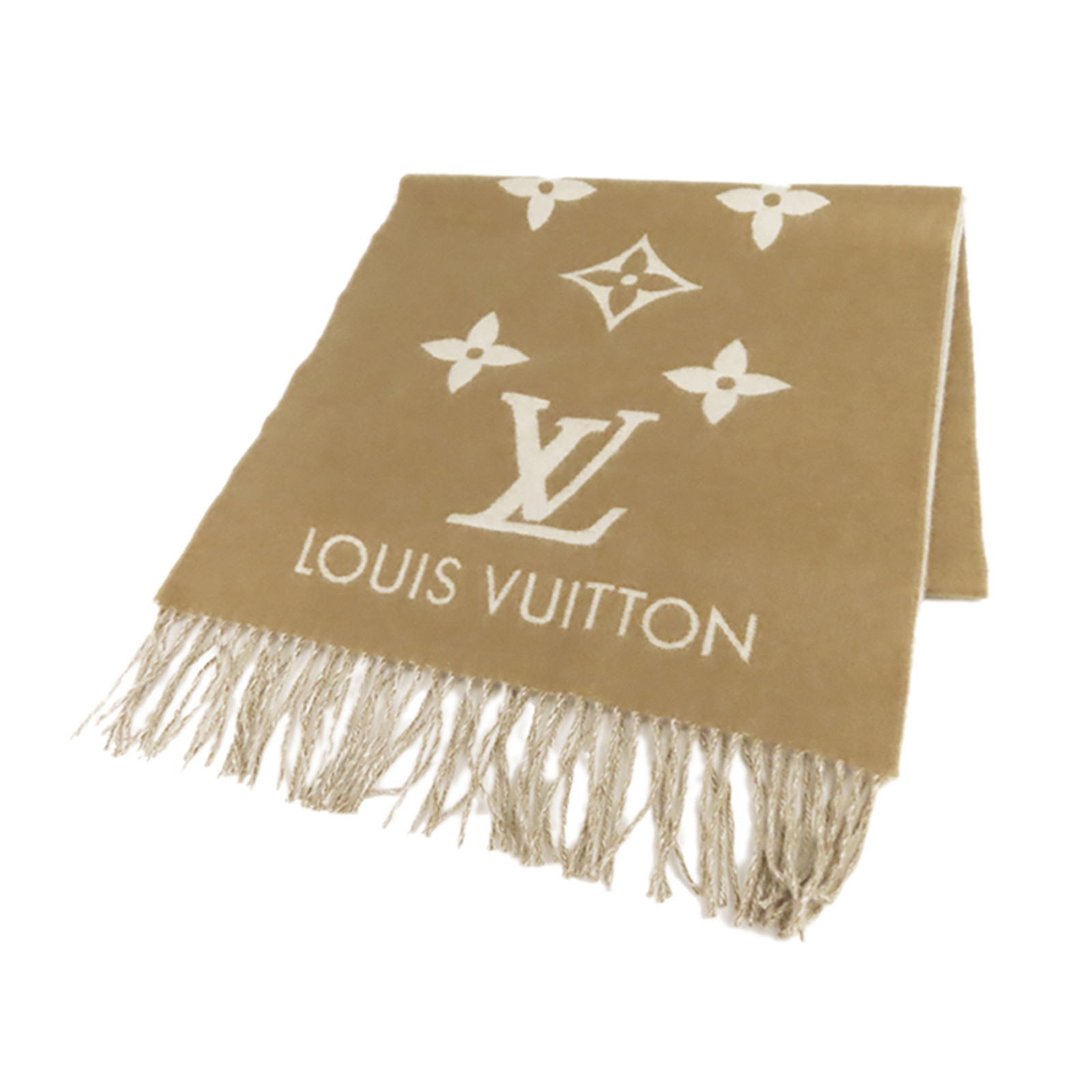 LOUIS VUITTON Women's Schal/Tuch aus Baumwolle in Creme