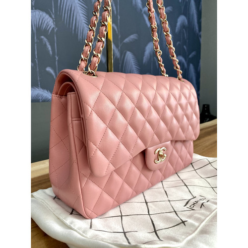 CHANEL Donna Classic Flap Bag Jumbo aus Leder in Rosa / Pink