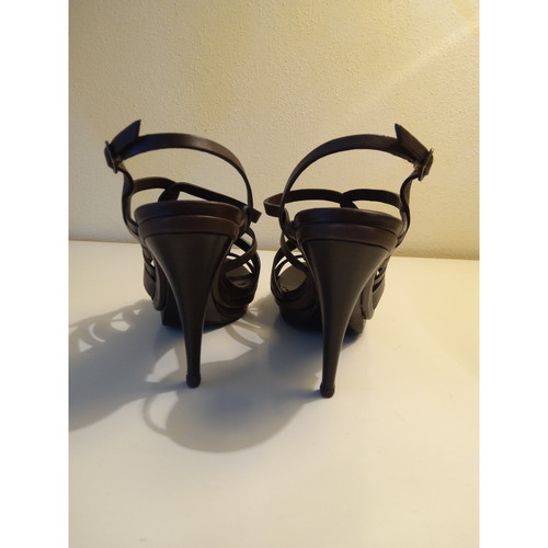 ALBERTO GOZZI Women's Sandalen aus Leder in Braun
