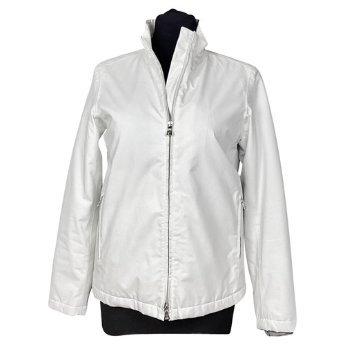 PRADA Damen Jacke/Mantel in Weiß Größe: IT 44 | Second Hand