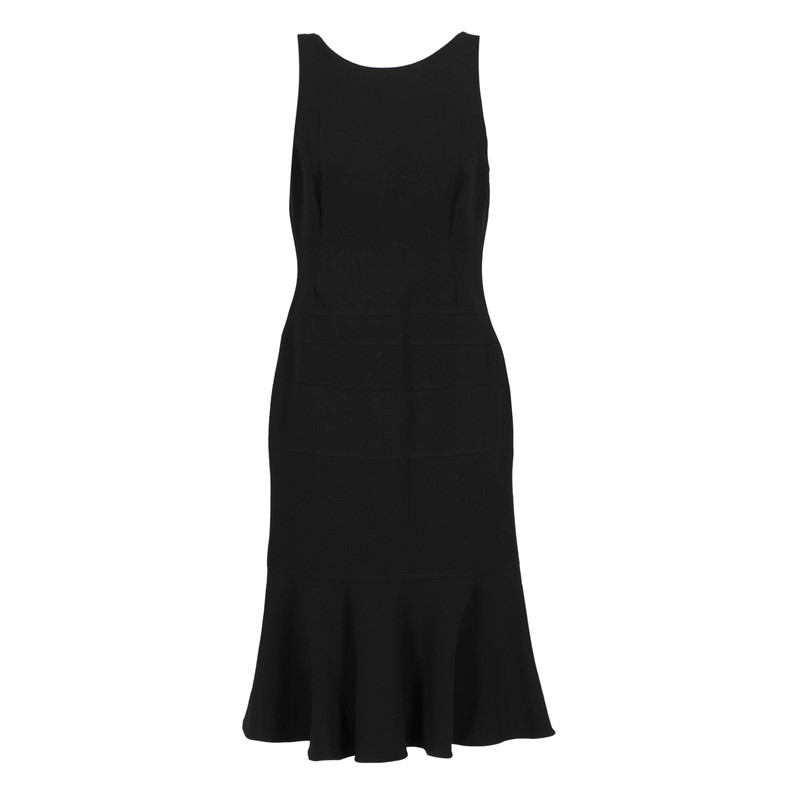 Mode Jurken Wollen jurken Giorgio  Armani Wollen jurk zwart casual uitstraling 