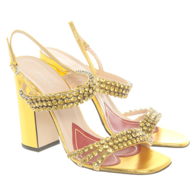Gucci Sandals Leather in Yellow