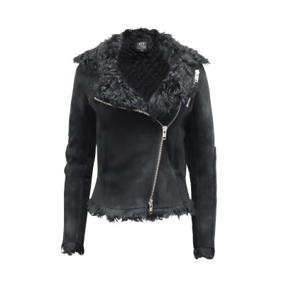 Alexander McQueen Jacket/Coat Suede in Black