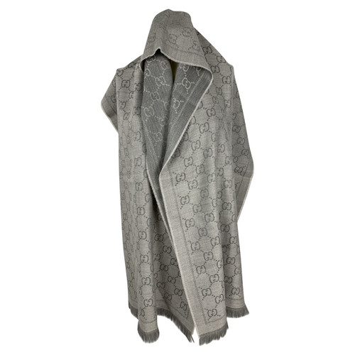 GUCCI Damen Schal/Tuch aus Wolle in Grau | Second Hand