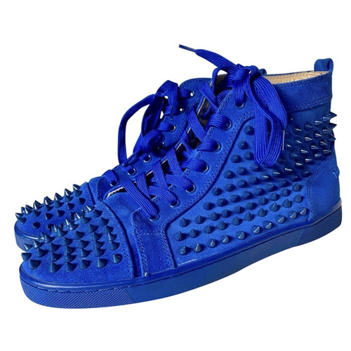 CHRISTIAN LOUBOUTIN Damen Sneakers aus Leder in Blau