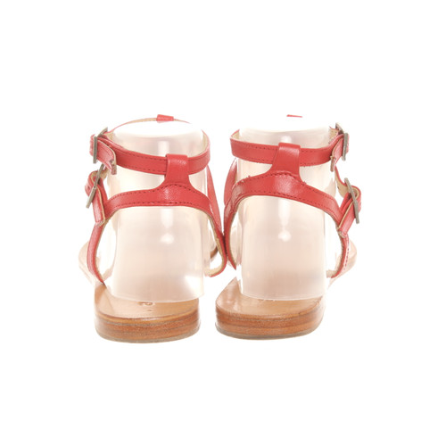 ABRO Women's Sandalen aus Leder in Rot Size: EU 37
