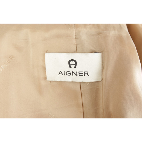 AIGNER Damen Jacke/Mantel aus Leder in Braun Größe: DE 42