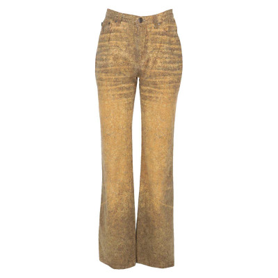 Just Cavalli Trousers Cotton in Yellow