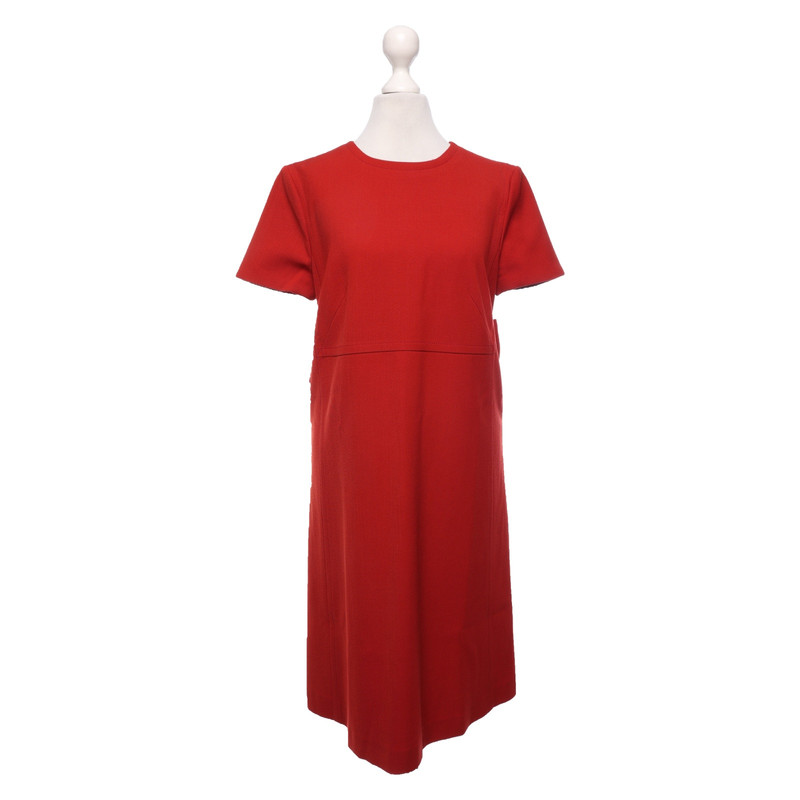Hugo Boss Wollen jurk rood straat-mode uitstraling Mode Jurken Wollen jurken 