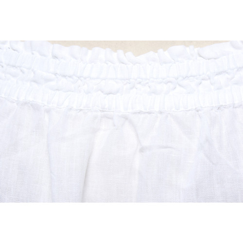 120% LINO Women's Kleid aus Leinen in Weiß Size: IT 48