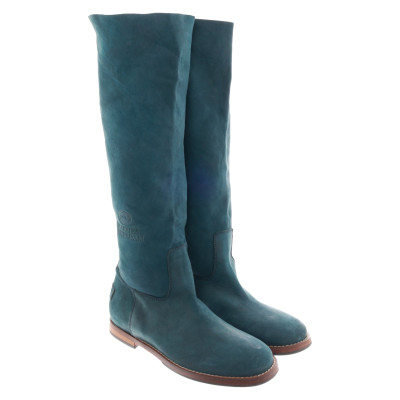 Shabbies Amsterdam Boots Leather in Blue