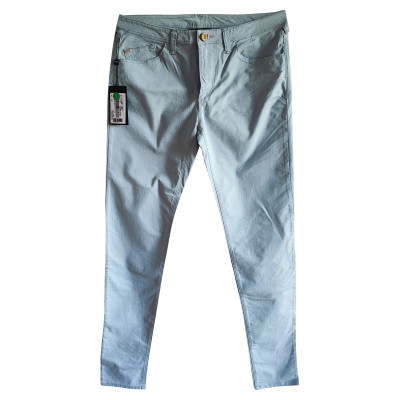 Armani Jeans Paire de Pantalon en Coton en Turquoise