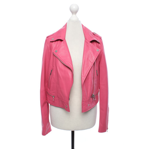OAKWOOD Damen Jacke/Mantel aus Leder in Rosa / Pink Größe: S