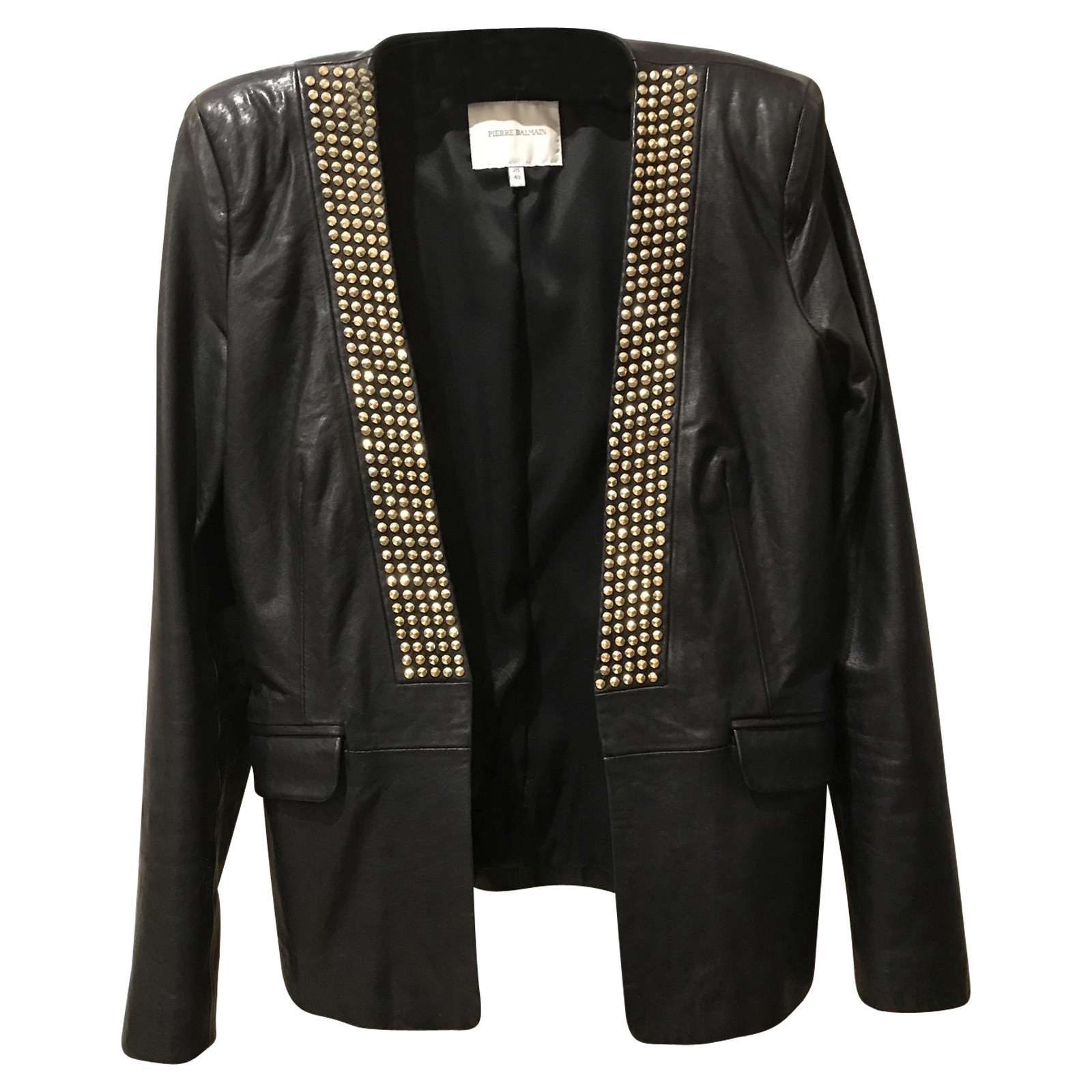 PIERRE BALMAIN Women's leather jacket Size: FR 40
