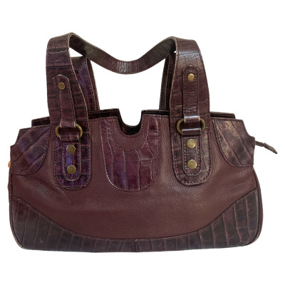 Max Mara Handtasche aus Leder in Violett