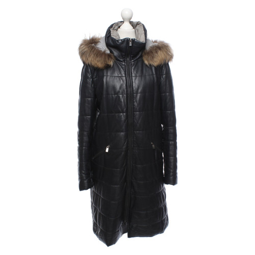 BALDININI Damen Jacke/Mantel aus Leder in Schwarz