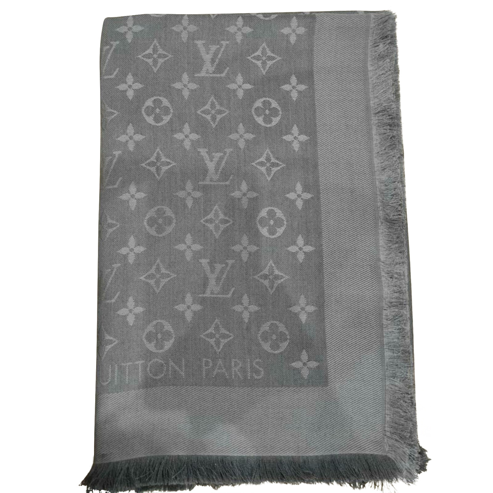 LOUIS VUITTON Women's Monogram Shine Tuch Silk in Grey