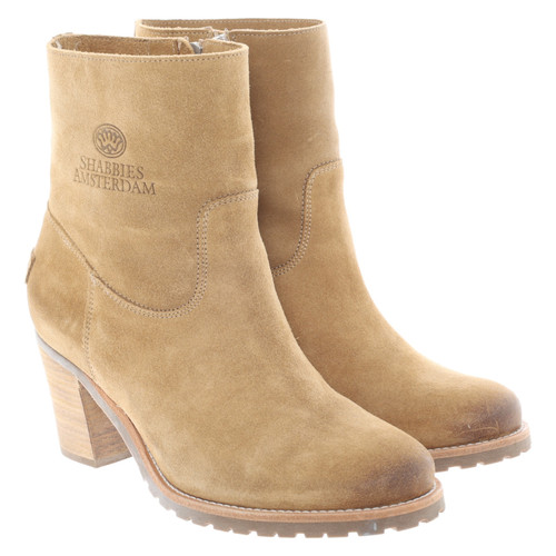 SHABBIES AMSTERDAM Women's Ankle boots Leather in Beige