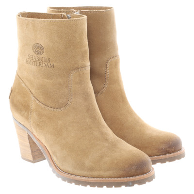 Shabbies Amsterdam Ankle boots Leather in Beige