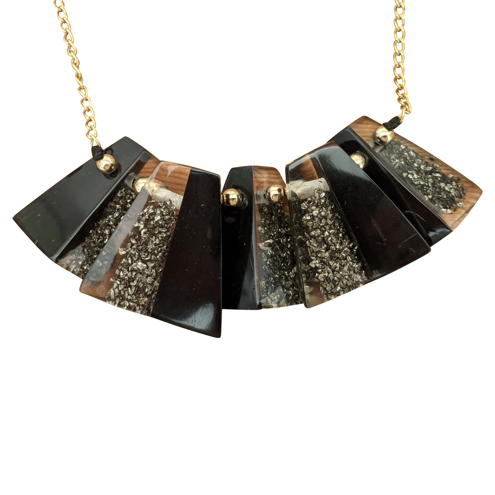 MARNI Women's Necklace Gilded in Black | REBELLE