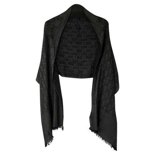 GUCCI Women's Schal/Tuch aus Seide in Schwarz | Second Hand