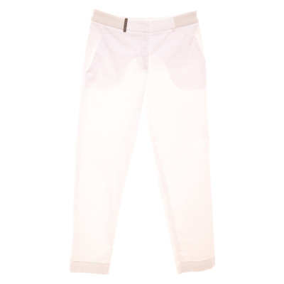Peserico Paire de Pantalon en Coton en Blanc
