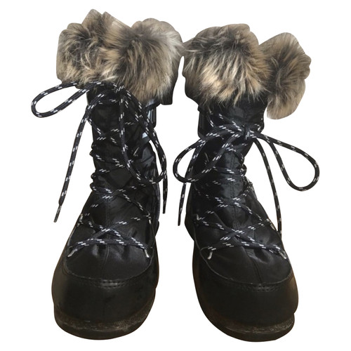 MOON BOOT Damen Moon Boots mit Fellbesatz Größe: EU 40