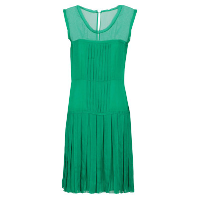 Oscar De La Renta Kleid aus Seide in Grün