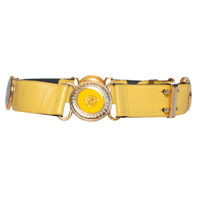 Gianni Versace Belt Leather in Yellow