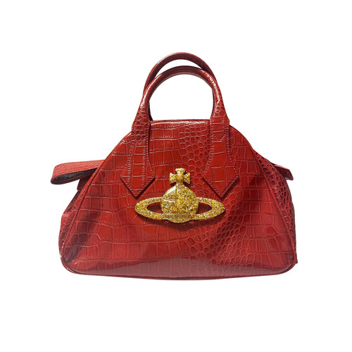 VIVIENNE WESTWOOD Damen Handtasche aus Leder in Rot