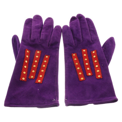 Escada Gloves Leather in Violet