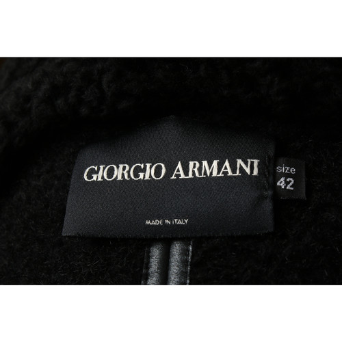 GIORGIO ARMANI Femme Veste/Manteau en Cuir en Noir