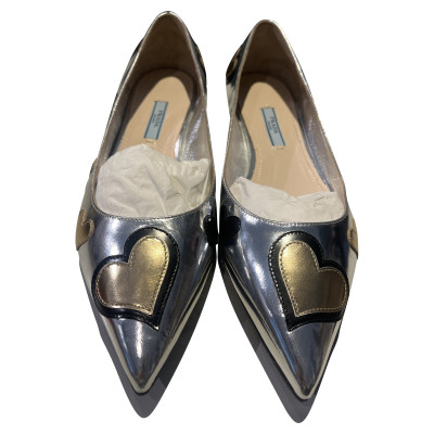 Prada Slippers/Ballerinas Leather in Silvery