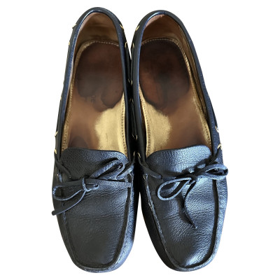 Car Shoe Slippers/Ballerinas Leather in Blue